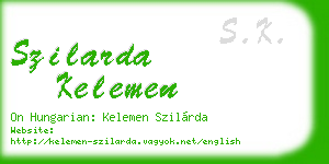 szilarda kelemen business card